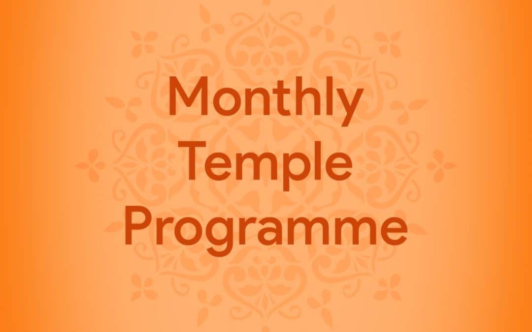 Temple Programs in April